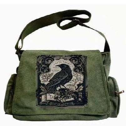 Vintage Inspired Raven Crossbody Bag